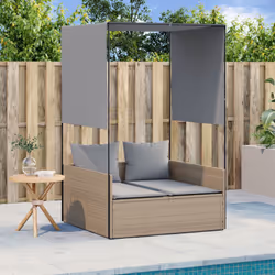 VidaXL 4002758 chaise d'extérieur Linge Siège rembourré Polyuréthane, Acier Gris
