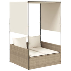 VidaXL 4002759 chaise d'extérieur Linge Siège rembourré Polyuréthane, Acier Crème, Blanc