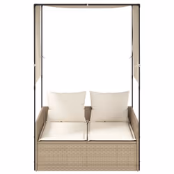 VidaXL 4002759 chaise d'extérieur Linge Siège rembourré Polyuréthane, Acier Crème, Blanc