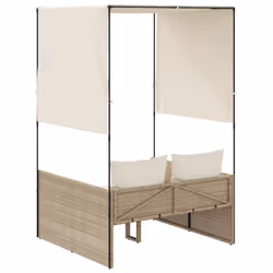 VidaXL 4002759 chaise d'extérieur Linge Siège rembourré Polyuréthane, Acier Crème, Blanc - Vue supplémentaire 5