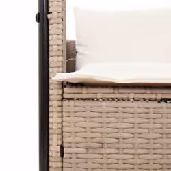 VidaXL 4002759 chaise d'extérieur Linge Siège rembourré Polyuréthane, Acier Crème, Blanc - Vue supplémentaire 7