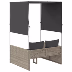 VidaXL 4002760 chaise d'extérieur Linge Siège rembourré Polyuréthane, Acier Gris - Vue supplémentaire 5