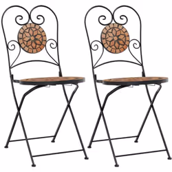 Ces chaises de bistro, avec leur design en mosaïque, deviendront le point central de votre jardin, de votre balcon ou de votr ...