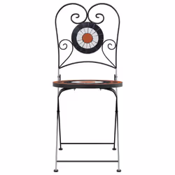 VidaXL 4003406 chaise d'extérieur Terrace Vitrocéramique, Fer Terre cuite, Blanc - Vue supplémentaire 5