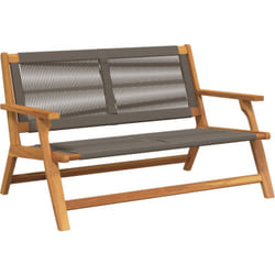 Banc de jardin Gris 76x122x73 cm en bois massif d'acacia Vidaxl