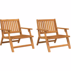 Cet ensemble de chaises de jardin en bois d'acacia massif est super pour le confort et le style classique. Conçues pour s'amu ...
