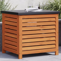 Cette boîte de rangement de jardin en bois offre suffisamment d'espace de rangement pour les coussins de meubles de jardin, l ...