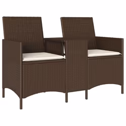 VidaXL 4003885, 2 siège(s), Crème, 110 kg, 1260 mm, 590 mm, 820 mm
