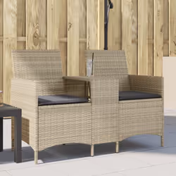 Détendez-vous et profitez de l'extérieur dans ce confortable canapé de jardin ! Matériau durable : la résine tressée, égaleme ...