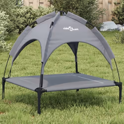 Ce lit pour chien avec auvent est une solution de couchage confortable et pratique pour votre ami à quatre pattes. Matériau d ...