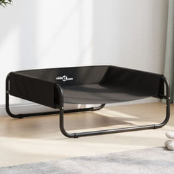Lit surélevé pour chien anthracite tissu Oxford et acier Vidaxl