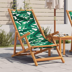 VidaXL 366562 chaise d'extérieur Terrace Siège rembourré Eucalyptus, Polyester Vert