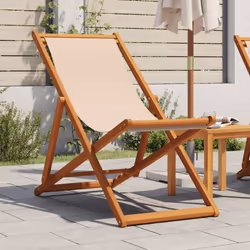 VidaXL 366564 chaise d'extérieur Terrace Eucalyptus, Polyester Beige