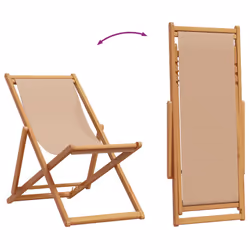 VidaXL 366565 chaise d'extérieur Terrace Eucalyptus, Polyester Taupe - Vue supplémentaire 7