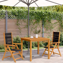 VidaXL 367654 chaise d'extérieur Terrace Bois d'acacia, Polypropylène (PP) Noir