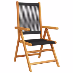 VidaXL 367654 chaise d'extérieur Terrace Bois d'acacia, Polypropylène (PP) Noir - Vue supplémentaire 4