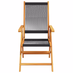 VidaXL 367654 chaise d'extérieur Terrace Bois d'acacia, Polypropylène (PP) Noir - Vue supplémentaire 5
