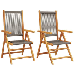 VidaXL 367655 chaise d'extérieur Terrace Bois d'acacia, Polypropylène (PP) Gris