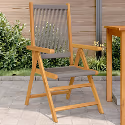 VidaXL 367655 chaise d'extérieur Terrace Bois d'acacia, Polypropylène (PP) Gris
