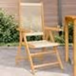 vidaXL Chaises de jardin lot de 2 beige bois d'acacia et polypropylène
