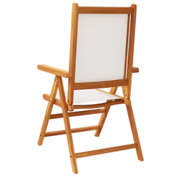 VidaXL 367657 chaise d'extérieur Terrace Bois d'acacia, Polyester Crème, Blanc - Vue supplémentaire 7