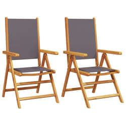 VidaXL 367658 chaise d'extérieur Terrace Bois d'acacia, Polyester Anthracite
