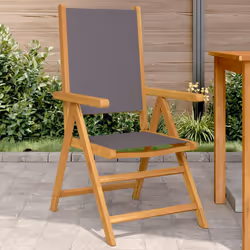 VidaXL 367658 chaise d'extérieur Terrace Bois d'acacia, Polyester Anthracite