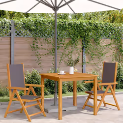 VidaXL 367658 chaise d'extérieur Terrace Bois d'acacia, Polyester Anthracite