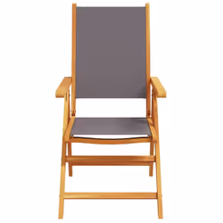 VidaXL 367658 chaise d'extérieur Terrace Bois d'acacia, Polyester Anthracite - Vue supplémentaire 5