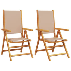 VidaXL 367659 chaise d'extérieur Terrace Bois d'acacia, Polyester Taupe