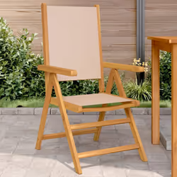 VidaXL 367659 chaise d'extérieur Terrace Bois d'acacia, Polyester Taupe