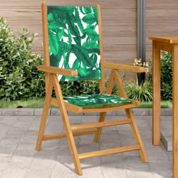 Vidaxl - Chaises de jardin lot de 2 motif de feuilles acacia et tissu