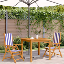 VidaXL 367662 chaise d'extérieur Terrace Bois d'acacia, Polyester Bleu, Blanc
