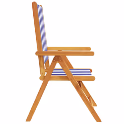 VidaXL 367662 chaise d'extérieur Terrace Bois d'acacia, Polyester Bleu, Blanc - Vue supplémentaire 6