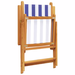 VidaXL 367662 chaise d'extérieur Terrace Bois d'acacia, Polyester Bleu, Blanc - Vue supplémentaire 8