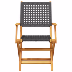 VidaXL 367663 chaise d'extérieur Terrace Bois d'acacia, Polyuréthane Noir - Vue supplémentaire 5