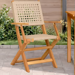 VidaXL 367665 chaise d'extérieur Terrace Bois d'acacia, Polyuréthane Beige