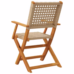 VidaXL 367665 chaise d'extérieur Terrace Bois d'acacia, Polyuréthane Beige - Vue supplémentaire 7