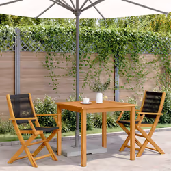 VidaXL 367666 chaise d'extérieur Terrace Bois d'acacia, Polypropylène (PP) Noir