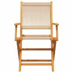VidaXL 367668 chaise d'extérieur Terrace Bois d'acacia, Polypropylène (PP) Beige - Vue supplémentaire 5