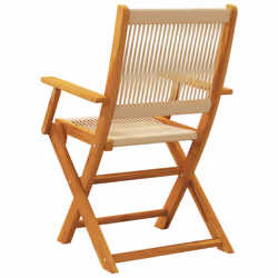 VidaXL 367668 chaise d'extérieur Terrace Bois d'acacia, Polypropylène (PP) Beige - Vue supplémentaire 7