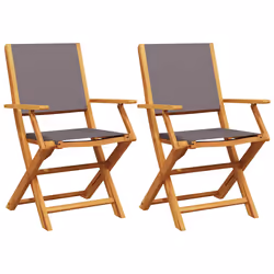 VidaXL 367670, Terrace, Bois d'acacia, Polyester, Anthracite, 110 kg, 540 mm, 570 mm