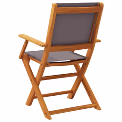 VidaXL 367670 chaise d'extérieur Terrace Bois d'acacia, Polyester Anthracite - Vue supplémentaire 7