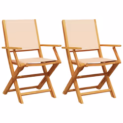 VidaXL 367672, Terrace, Bois d'acacia, Polyester, Beige, 110 kg, 540 mm, 570 mm