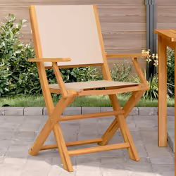 VidaXL 367672 chaise d'extérieur Terrace Bois d'acacia, Polyester Beige