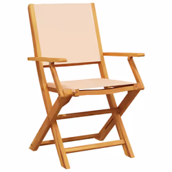 VidaXL 367672 chaise d'extérieur Terrace Bois d'acacia, Polyester Beige - Vue supplémentaire 4