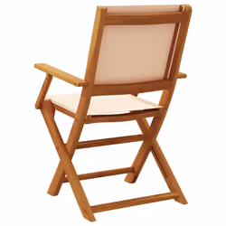 VidaXL 367672 chaise d'extérieur Terrace Bois d'acacia, Polyester Beige - Vue supplémentaire 7