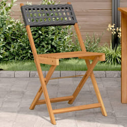 Vidaxl - Chaises de bistrot lot de 2 noir bois massif d'acacia et rotin