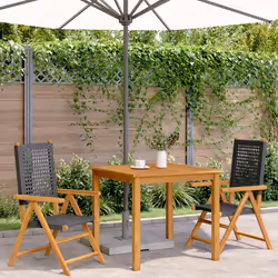 VidaXL 367651 chaise d'extérieur Terrace Bois d'acacia, Polyuréthane Noir