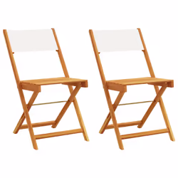 VidaXL 367681, Terrace, Bois d'acacia, Polyester, Crème, Blanc, 110 kg, 410 mm, 525 mm